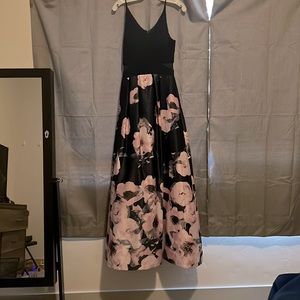 Floral Print Prom Dress